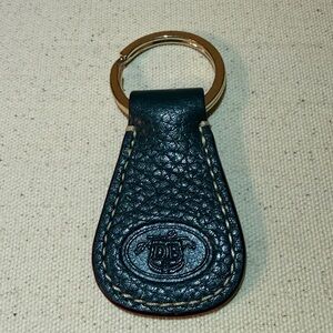Dooney & Bourke dark Gray Leather Key Holder with Gold Ring